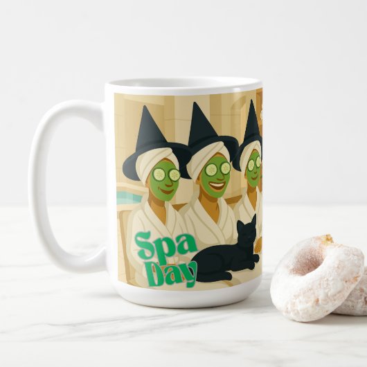 Witch Spa Day Funny Humor  Koffiemok (Met donut)
