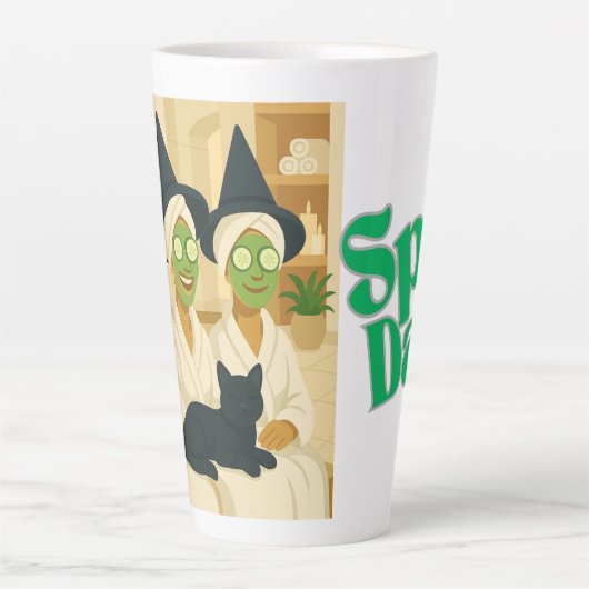 Witch Spa Day Funny Humor Latte Mok (Voorkant)