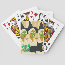 Witch Spa Day Funny Humor Pokerkaarten