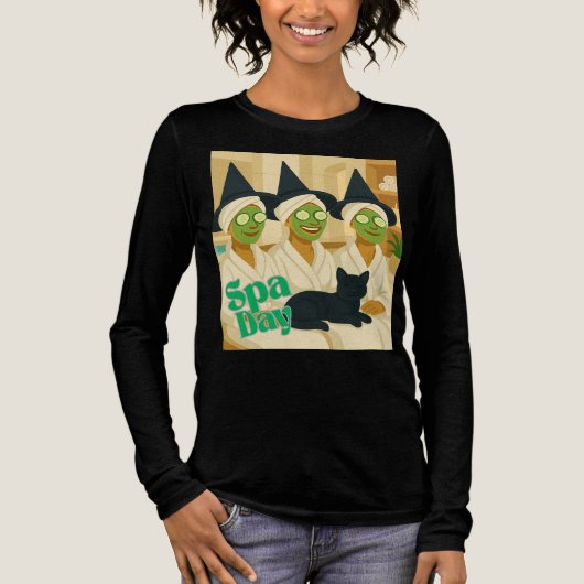 Witch Spa Day Funny Humor  Tri-Blend Shirt (Voorkant)