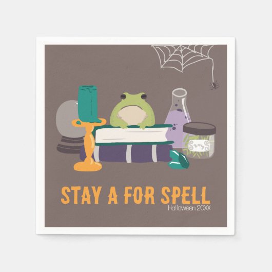 Witch Spell Ingrediënten Halloween Servet (Voorkant)
