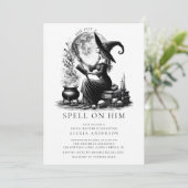 Witch Spell Vrijgezellenfeest Kaart (Staand voorkant)