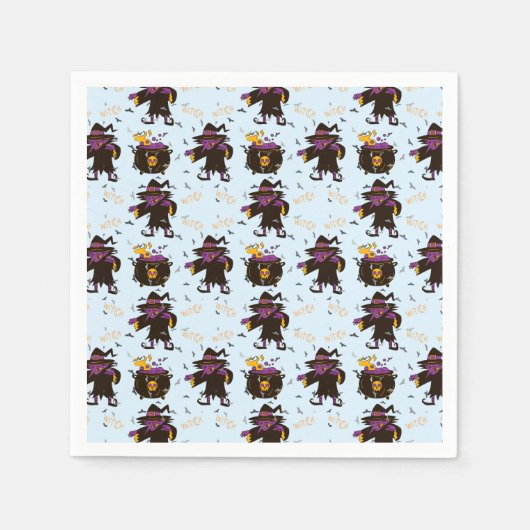 Witch Spooky Creepy Halloween Party Servet (Voorkant)