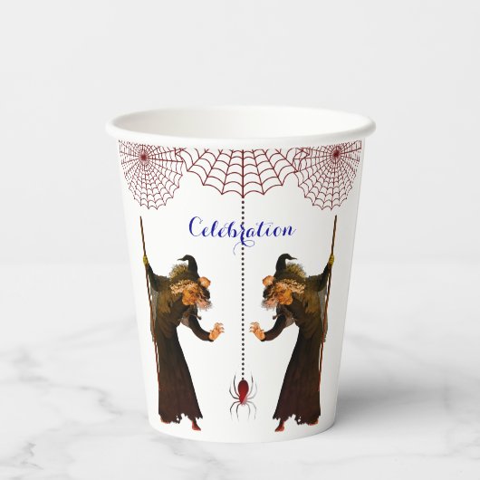 Witch Spooky Papieren Bekers (Achterkant)