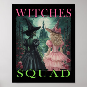 Witch Squad Halloween heksen roze en groene heks Poster