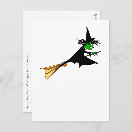 Witch Surrender Broomstick Briefkaart (Voorkant / Achterkant)