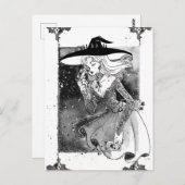 Witch Tarot Card Illustration Post Card Briefkaart (Voorkant / Achterkant)
