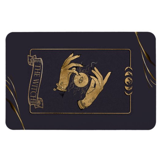 Witch Tarot Kaart Magneet (Horizontaal)