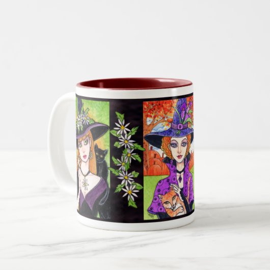 Witch Tea Coffee Mok van Ann Howard (Voorkant links)