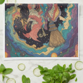 Witch tea towel theedoek (Gevouwen)