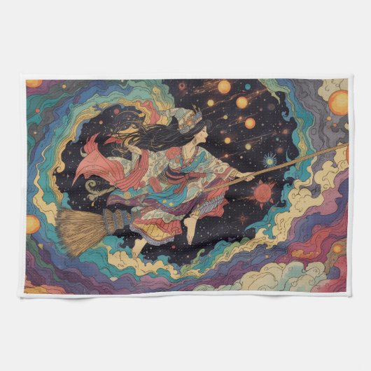 Witch tea towel theedoek (Horizontaal)