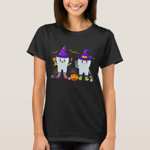 Witch Teeth Cute Witch Teeth Dental Dentist Hallow T-shirt