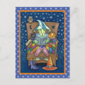 WITCH TELLING SPOOKY BEDTIME STORIES, HALLOWEEN BRIEFKAART (Voorkant)