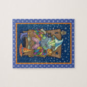 WITCH TELLING SPOOKY BEDTIME STORIES, HALLOWEEN LEGPUZZEL (Horizontaal)