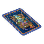 WITCH TELLING SPOOKY BEDTIME STORIES, HALLOWEEN MAGNEET (Rechterzijde)