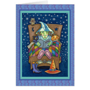 WITCH TELLING SPOOKY BEDTIME STORIME WENSKAART