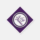 Witch themed Purple Halloween Party Design Servet (Hoek)