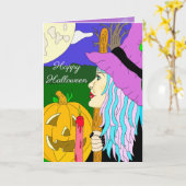 Witch ThRapport Halloween Kaart (Gele Bloem)
