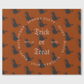 Witch Trick or treat Halloween Grunge Pattern Cadeaupapier (Vlak)