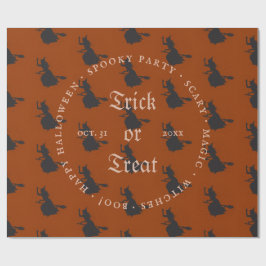 Witch Trick or treat Halloween Grunge Pattern Cadeaupapier