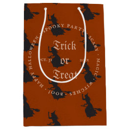 Witch Trick or treat Halloween Grunge Pattern Medium Cadeauzakje