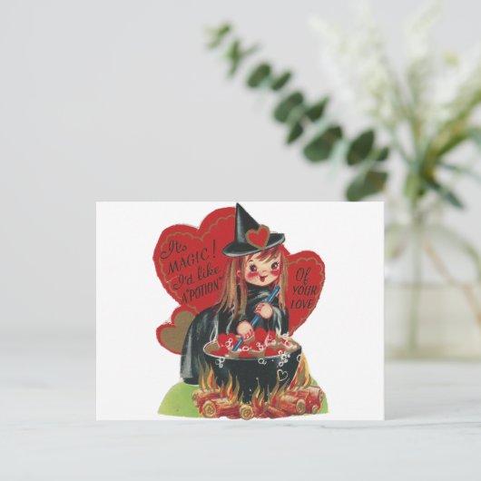  "Witch"-Valentijn Feestdagenkaart (Staand voorkant)
