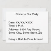 Witch, Vampire and Haunted House Party Invitations Kaart (Achterkant)