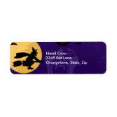 Witch, Vampire en Adresetiketten met haunted House Etiket (Voorkant)