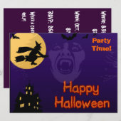 Witch, Vampire en Haunted House Kaart (Voorkant / Achterkant)