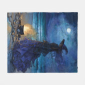 Witch van het Moonlit Zee Fleece Deken (Voorkant (Horizontaal))