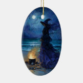 Witch van het Moonlit Zee Keramisch Ornament (Rechts)