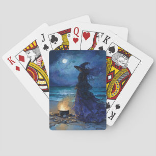Witch van het Moonlit Zee Pokerkaarten