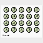 Witch Vane Moon Ronde Sticker (Vel)