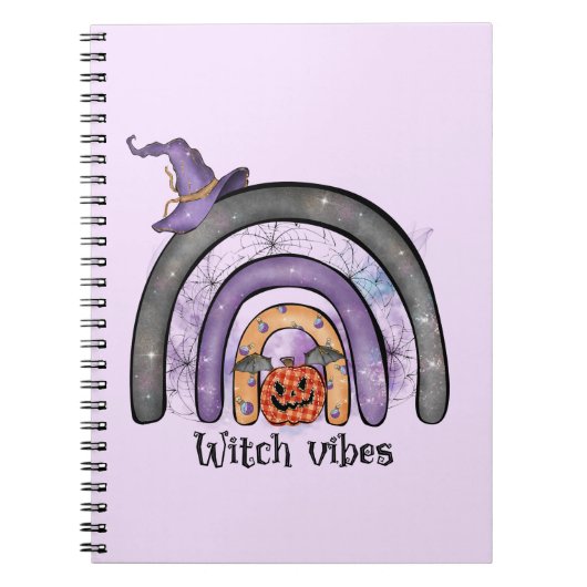 Witch Vibes Black Rainbow Notitieboek (Voorkant)