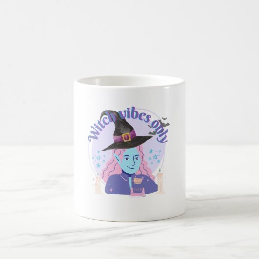  Witch Vibes Only Aesthetic Halloween Mug Koffiemok (Center)