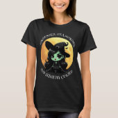 Witch Vibes Only Green Glam & Full Moon Graphic T-shirt (Voorkant)