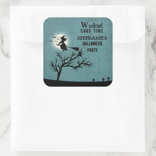 Witch Vierkante Sticker (Tas)