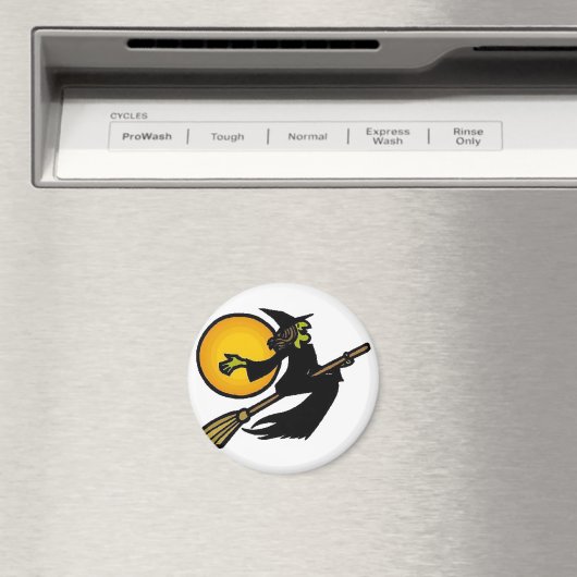 Witch vliegt met Moon Magneet (Insitu (Vaatwasser))