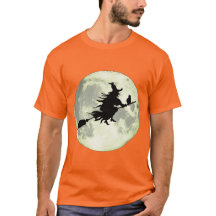 Witch vliegt op volle maan T-shirt