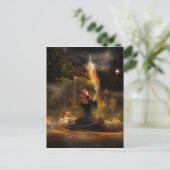 Witch voert Magic Circle Spells uit Briefkaart (Staand voorkant)
