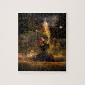 Witch voert Magic Circle Spells uit Legpuzzel (Verticaal)