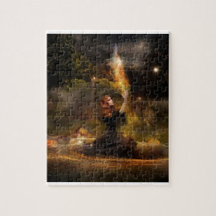 Witch voert Magic Circle Spells uit Legpuzzel