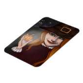 Witch w/Jack O'Lantern Magnet Magneet (Linkerzijde)