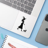 Witch Walking Chihuahua Sticker (Laptop met iPhone)