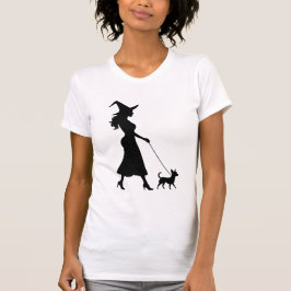 Witch Walking Chihuahua T-shirt