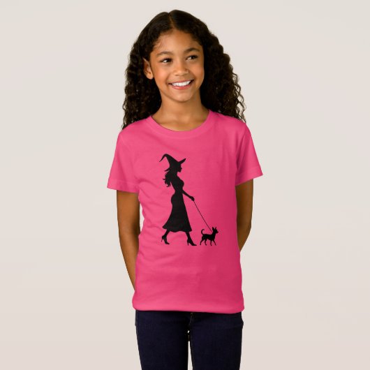Witch Walking Chihuahua T-shirt (Voorkant volledig)