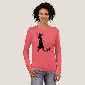 Witch Walking Chihuahua  Tri-Blend Shirt (Voorkant)