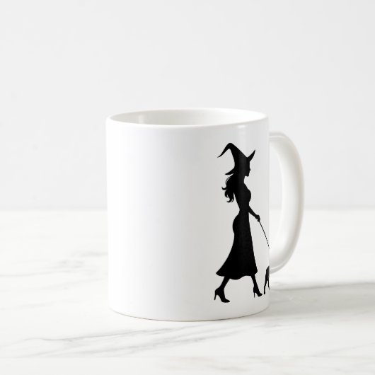 Witch Walking Frenchie Koffiemok (Voorkant rechts)