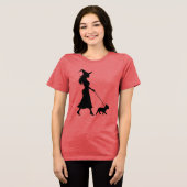 Witch Walking Frenchie Tri-Blend Shirt (Voorkant volledig)