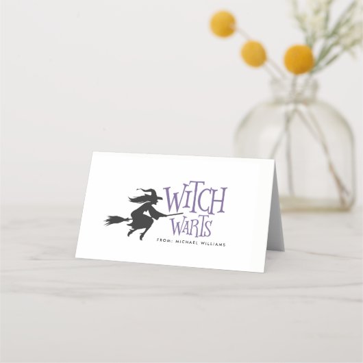 Witch Warts Halloween Snoep Bag Topper Plaatskaartje (Voorkant)